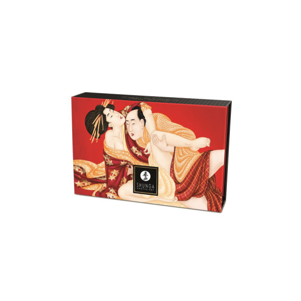 Mini Coffret poudre corporelle fraise/vin pétillant et plumeau assorti 